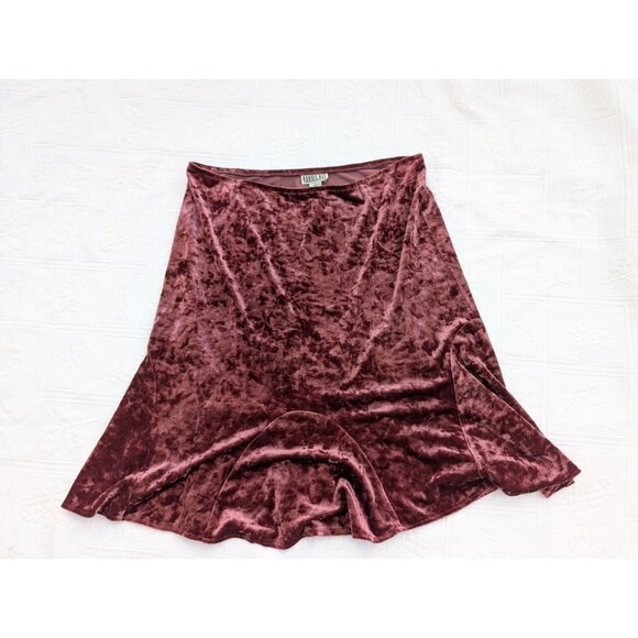 Robbie Bee Skirt Sz 14 Velvet crushed Whimsigoth Fairy Witchy Burgundish Y2K - Picture 1 of 8